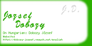 jozsef dobozy business card